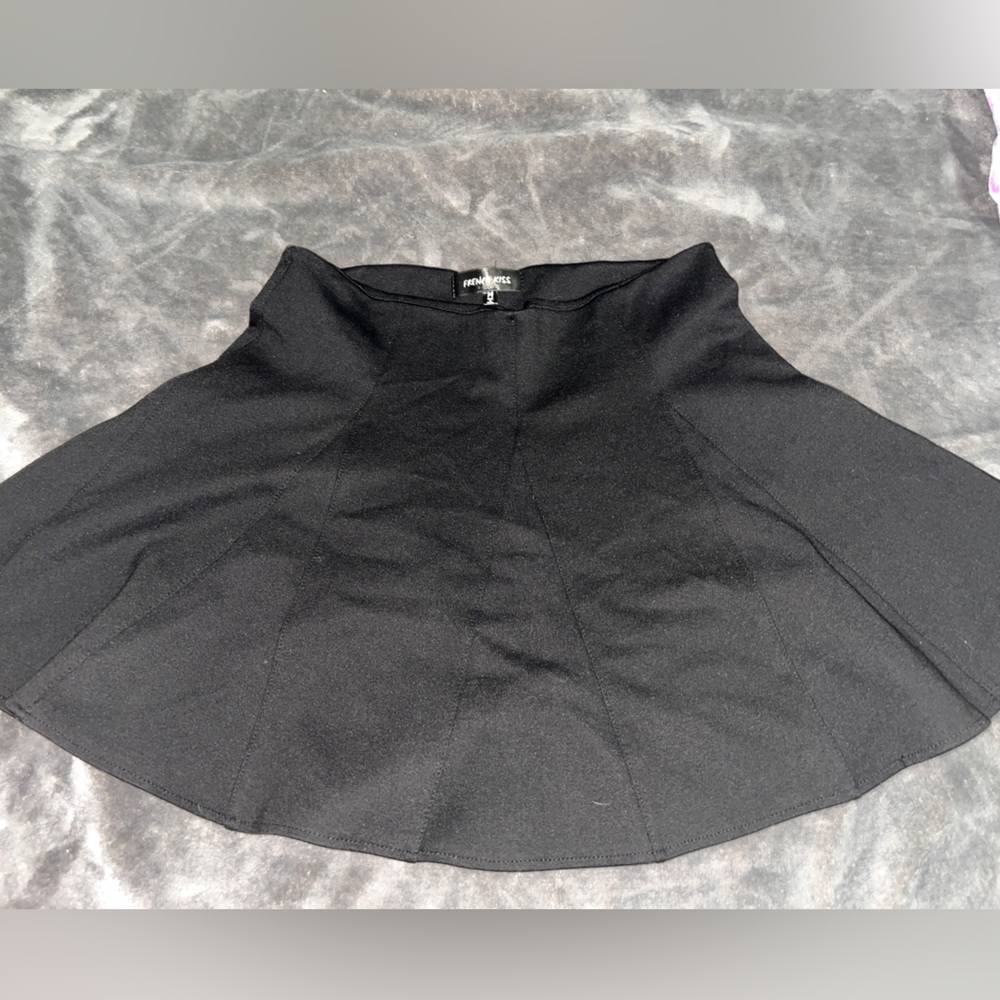 Black ruffle skirt